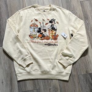 NWT DISNEY PARKS Pumpkin Spice & Everything Nice sweatshirt WDW 🍁 NWT